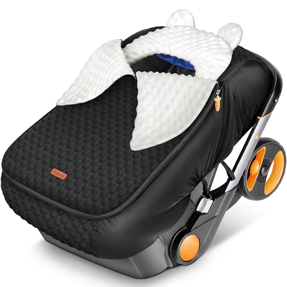 Cozy Black and White Stroller Cover